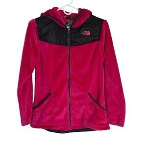 The North Face Kids Fuchsia and Black Fleece Jacket